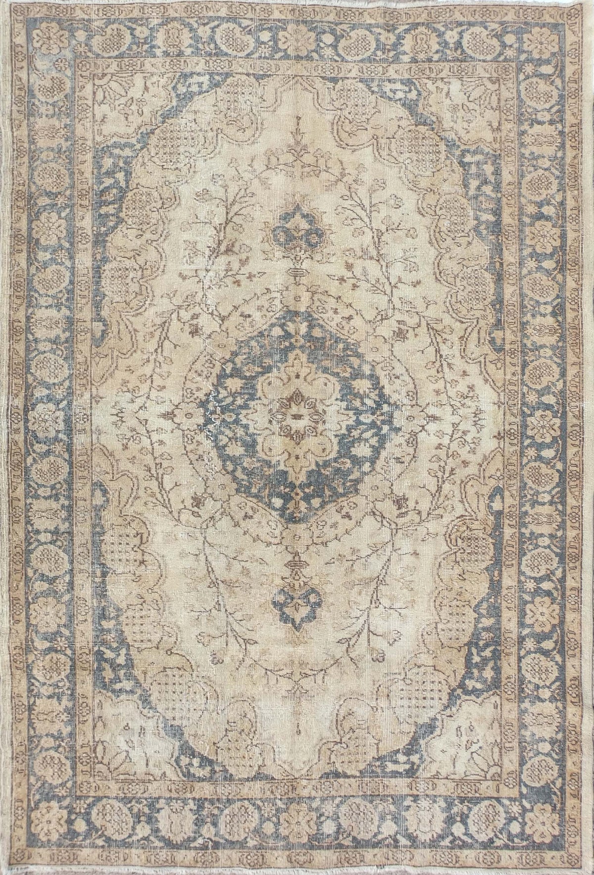 Alfombra persa vintage de lana hecha a mano, estilo envejecido - Consorcio Persa
