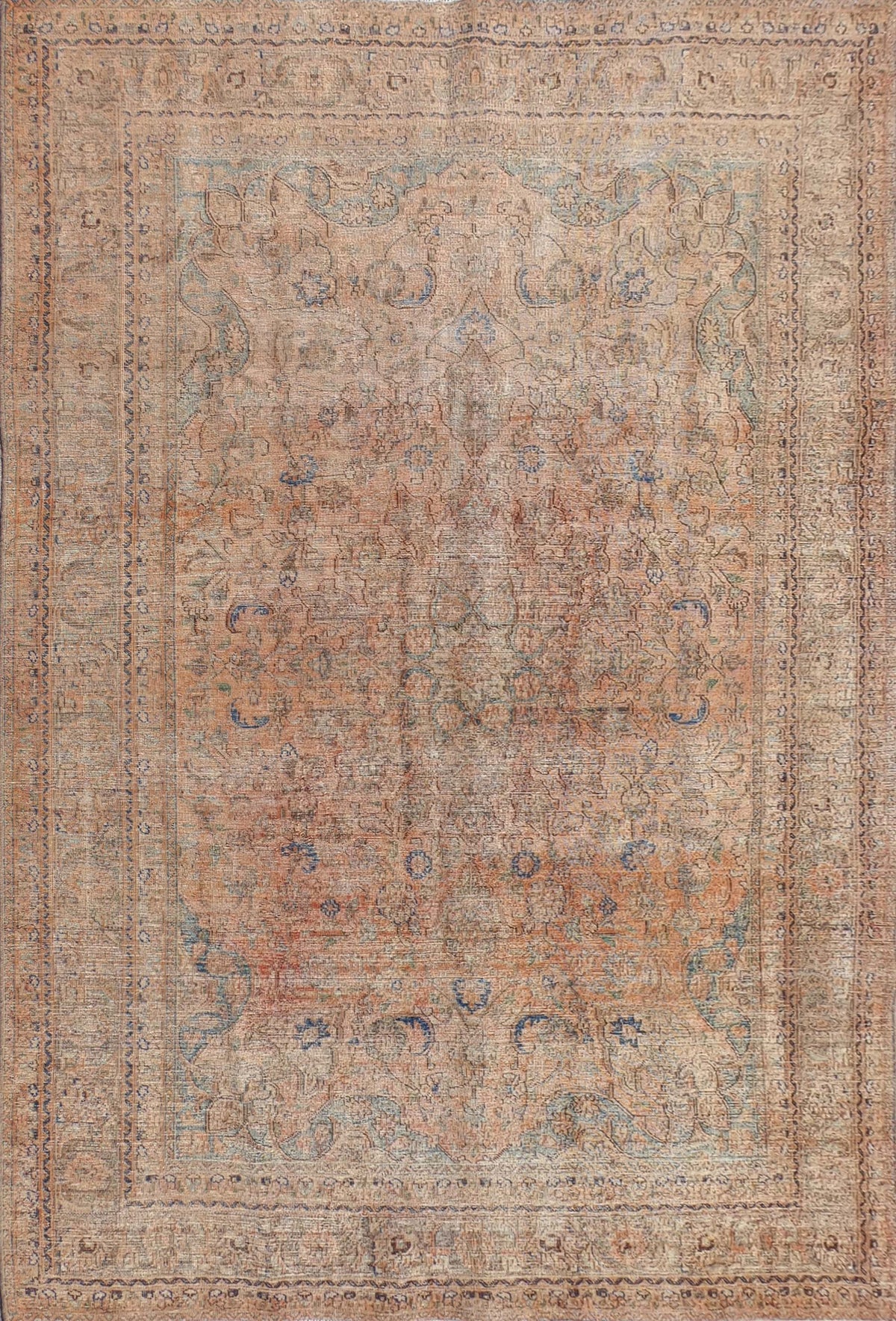 Alfombra persa vintage de lana hecha a mano, estilo envejecido - Consorcio Persa