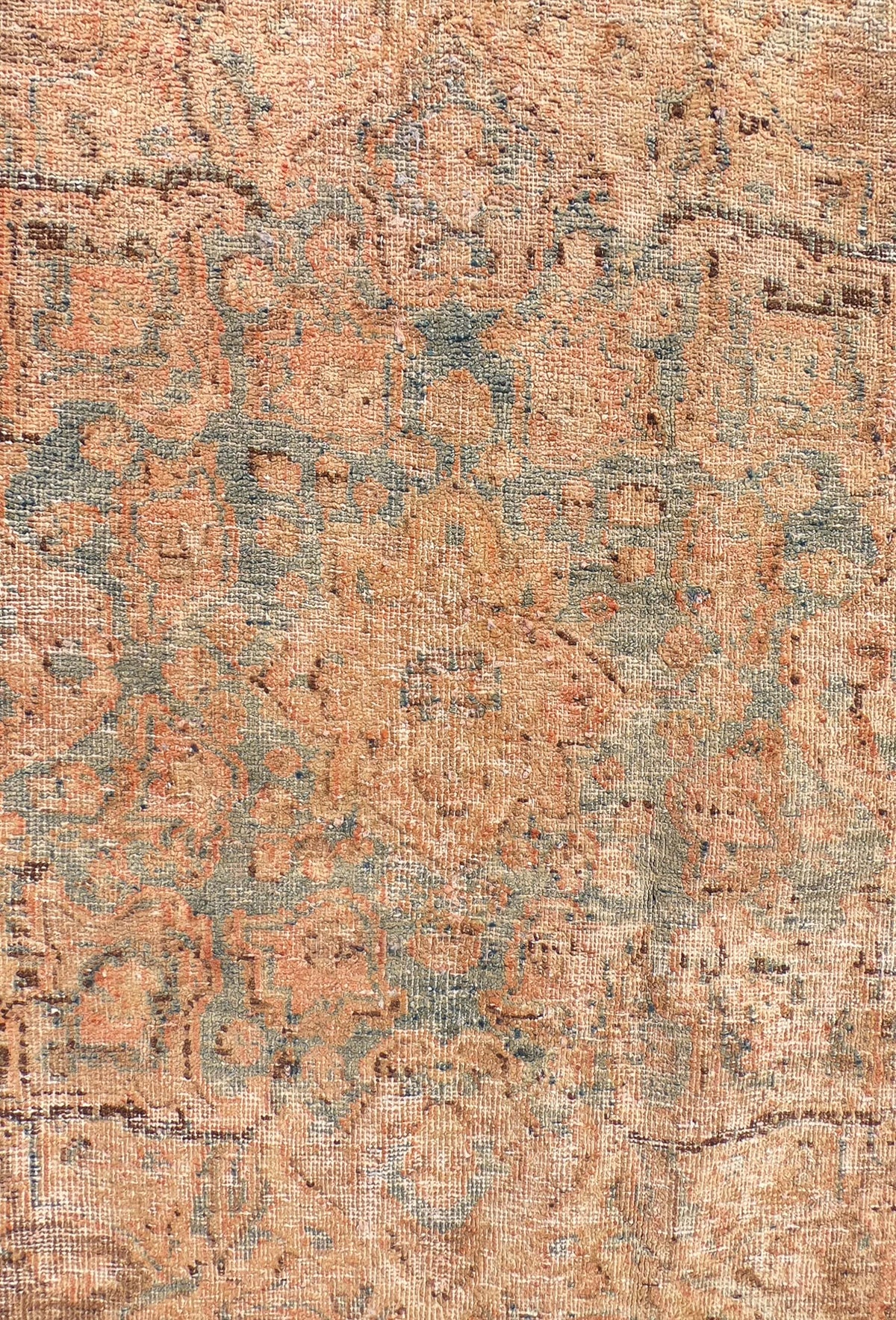 Diseño clásico decolorado en alfombra persa vintage de lana turca