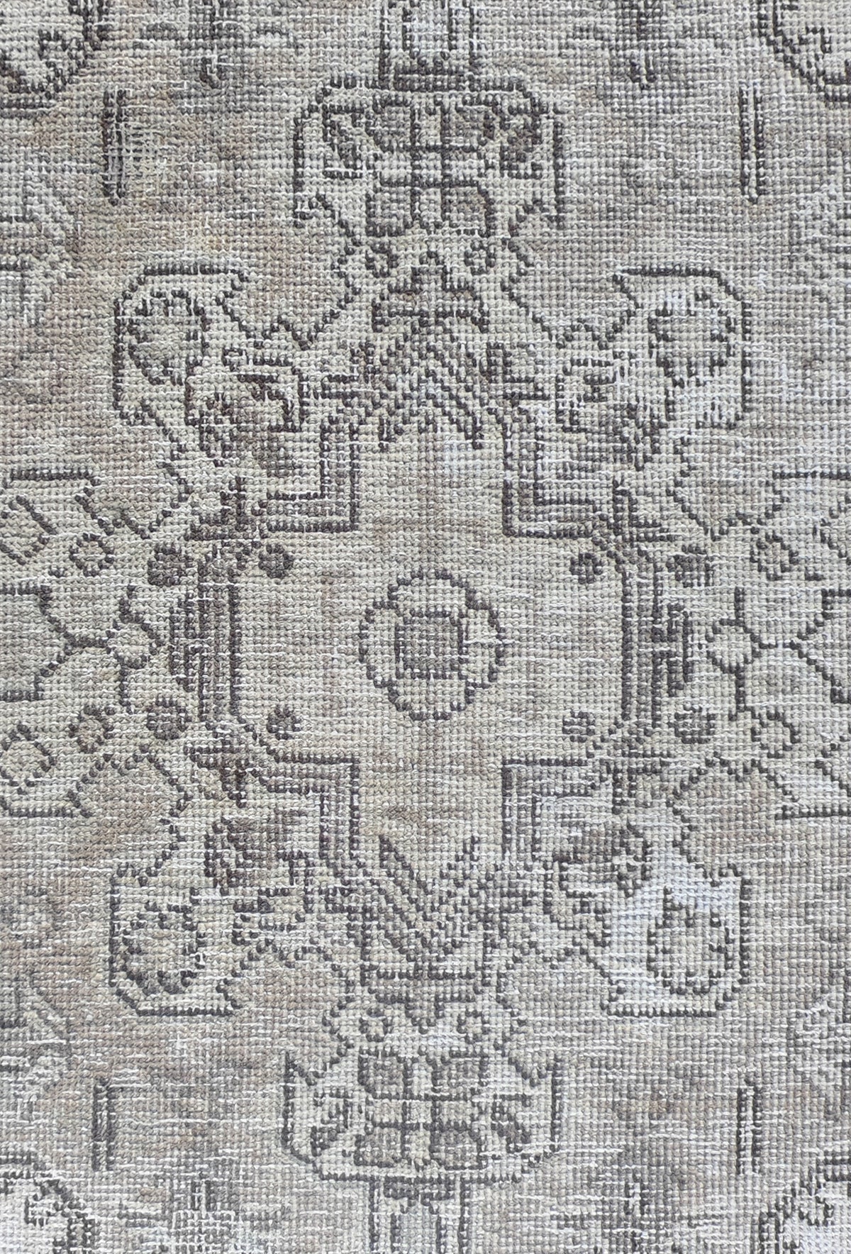Diseño clásico turco decolorado en alfombra persa vintage de lana