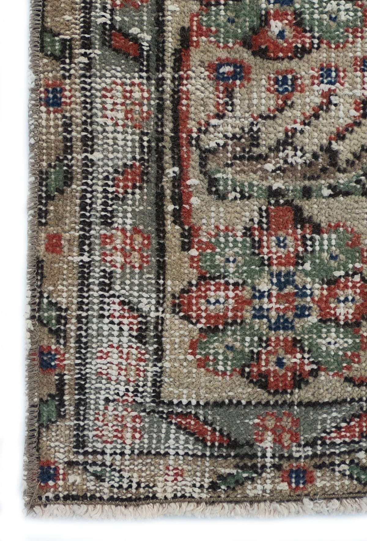 Textura de lana natural en alfombra vintage hecha a mano, aspecto suave