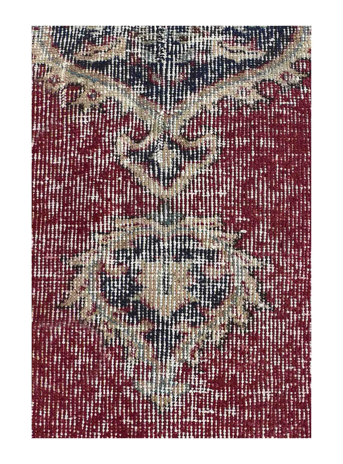 Diseño clásico decolorado en alfombra turca vintage de lana