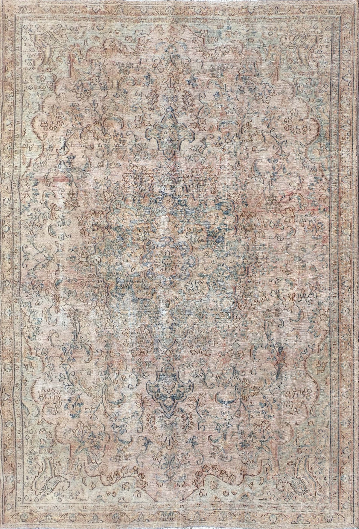 Alfombra persa vintage de lana, estilo envejecido y teñido - Consorcio Persa