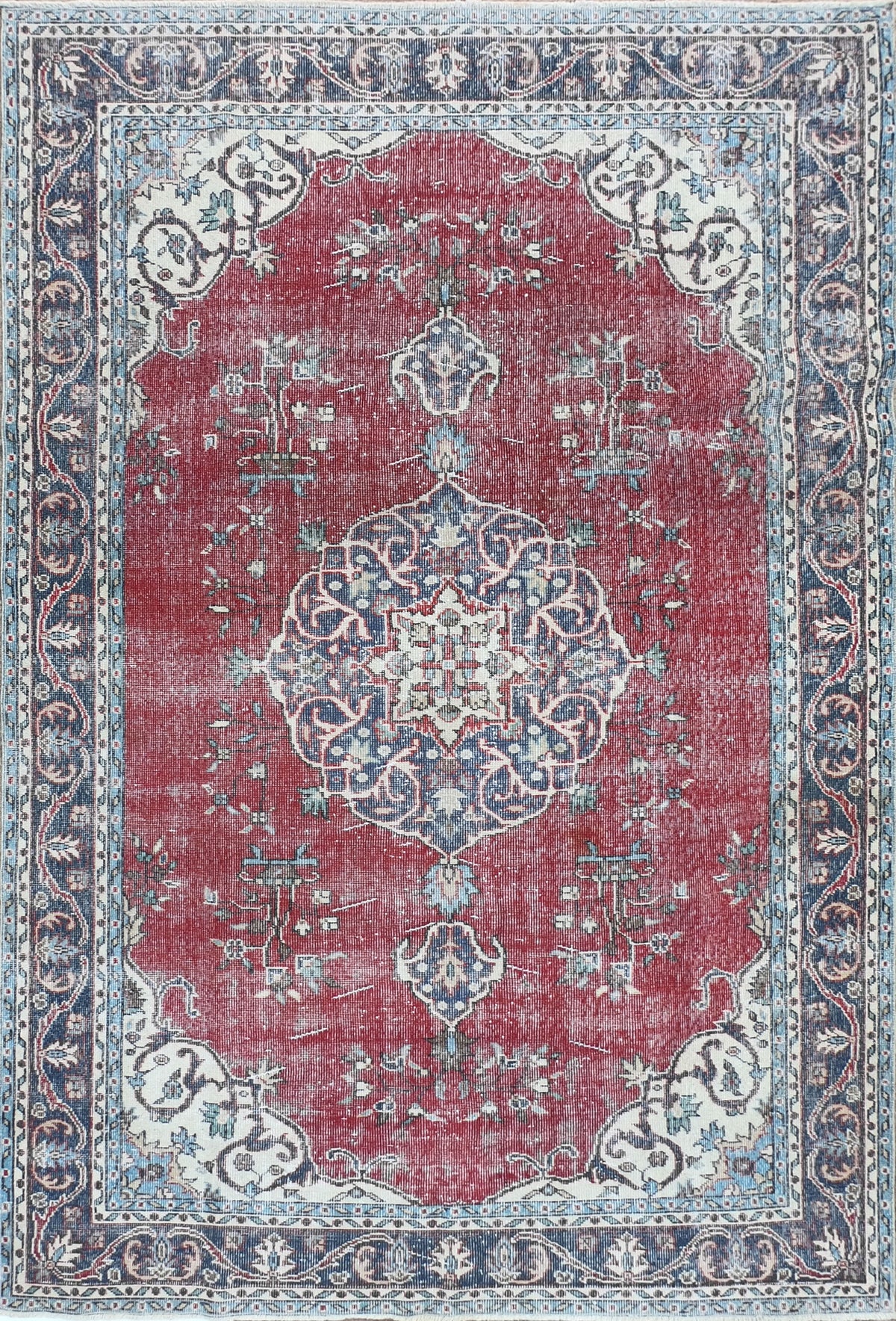 Alfombra persa vintage de lana, estilo envejecido - Consorcio Persa