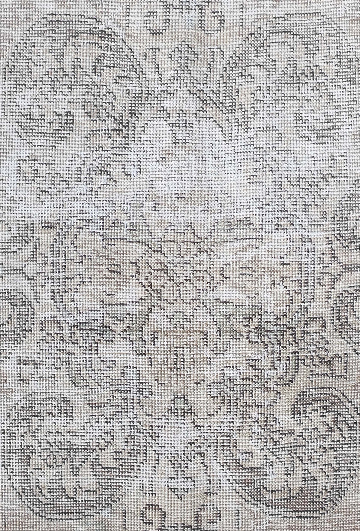 Diseño clásico turco descolorido en alfombra persa vintage de lana