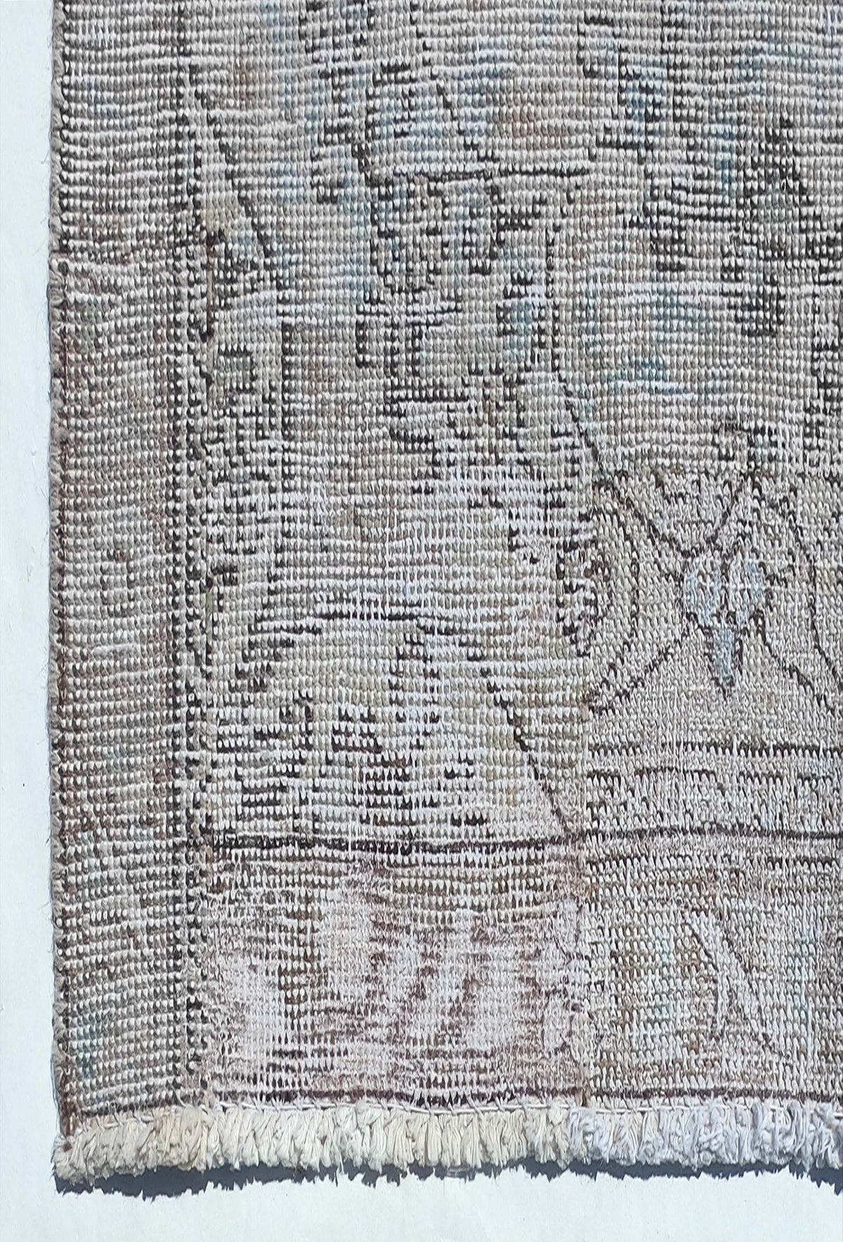 Textura de lana natural en alfombra persa vintage hecha a mano