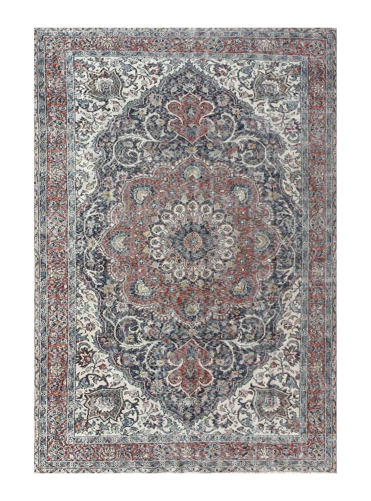 Alfombra persa vintage de lana, estilo envejecido y teñido - Consorcio Persa