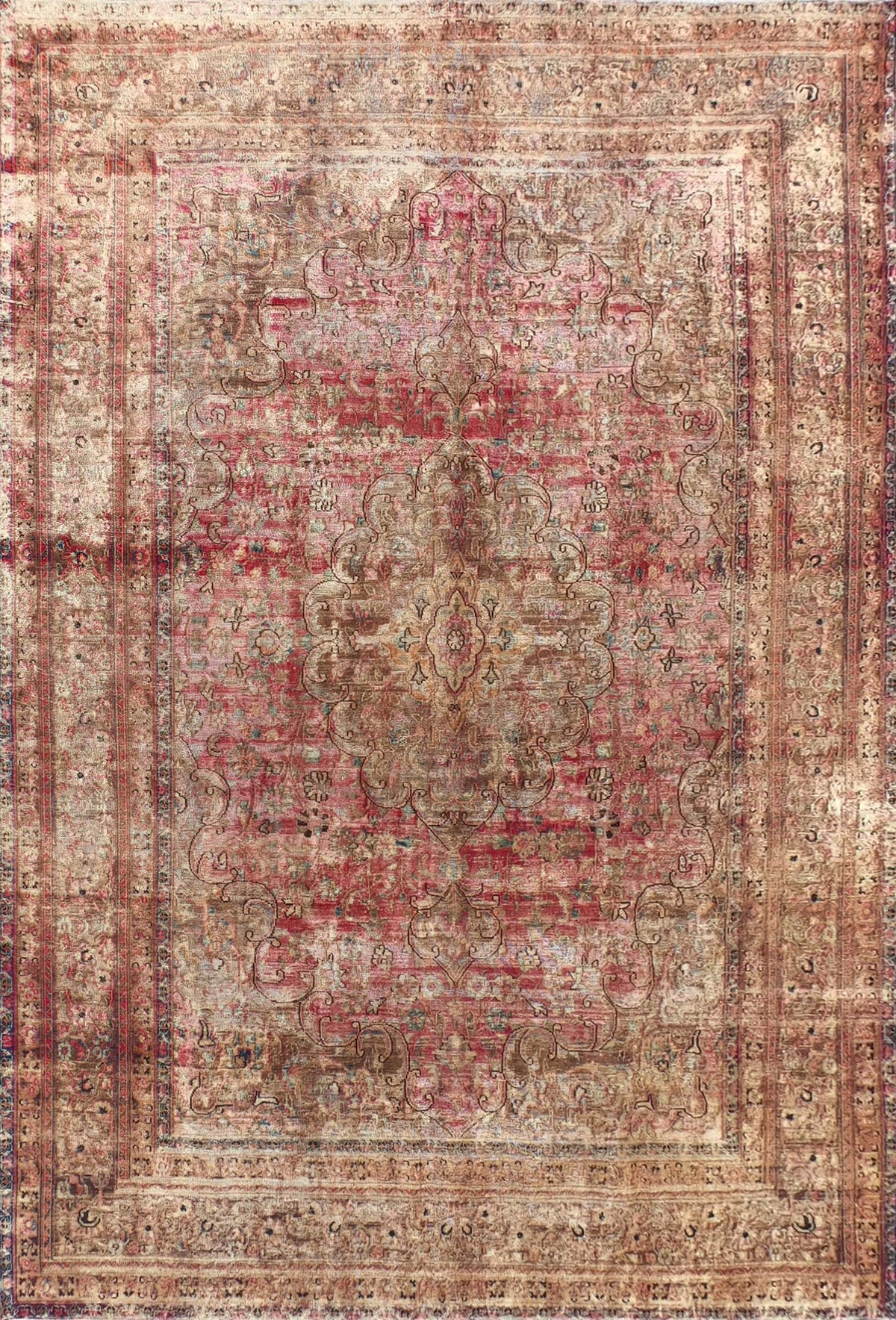 Alfombra persa vintage de lana, estilo envejecido y teñido - Consorcio Persa