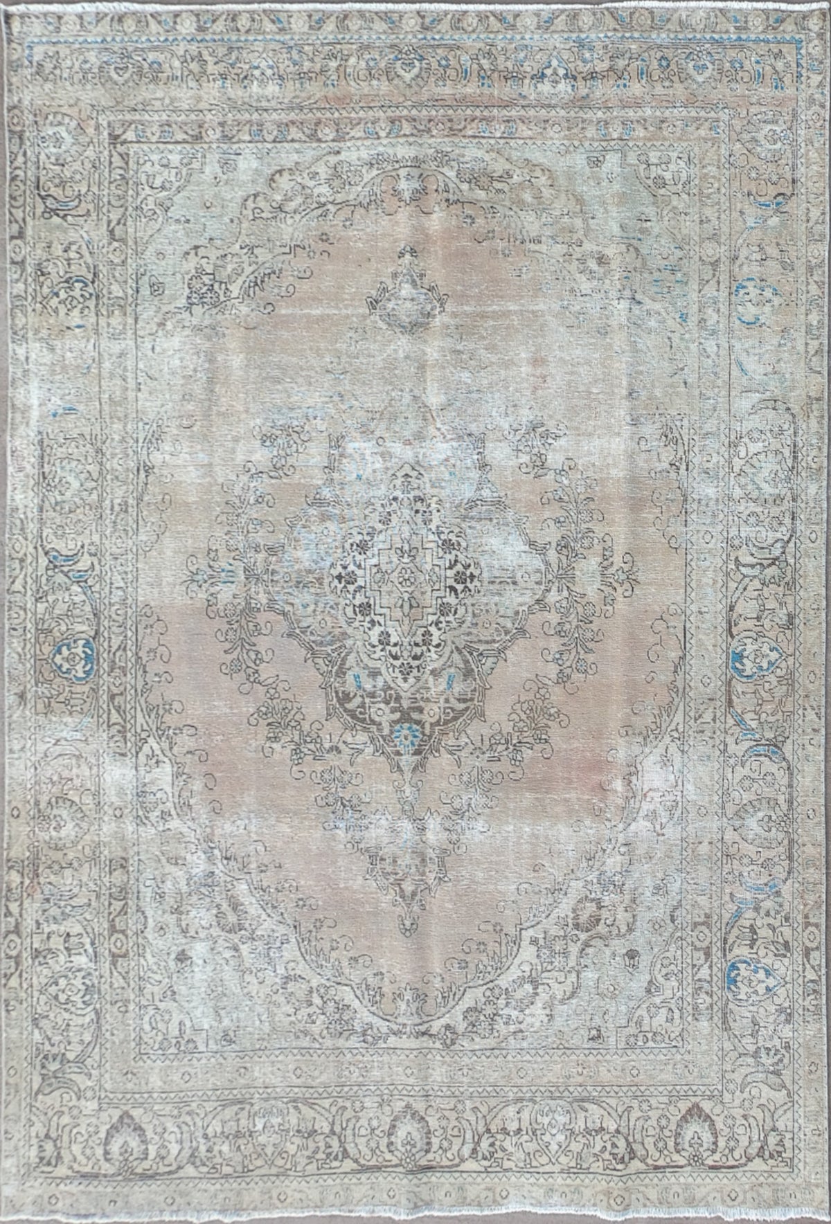 Alfombra persa vintage de lana, hecha a mano, estilo envejecido - Consorcio Persa
