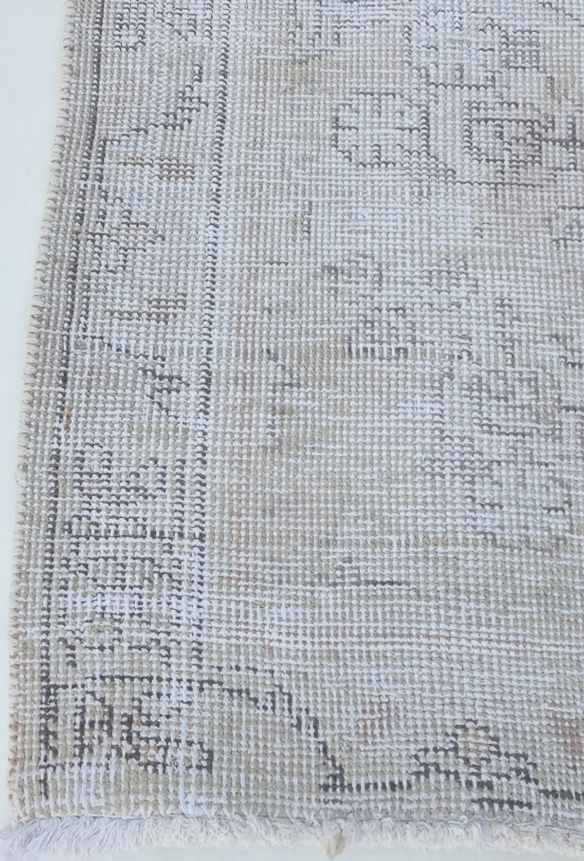 Textura de lana natural en alfombra persa vintage hecha a mano
