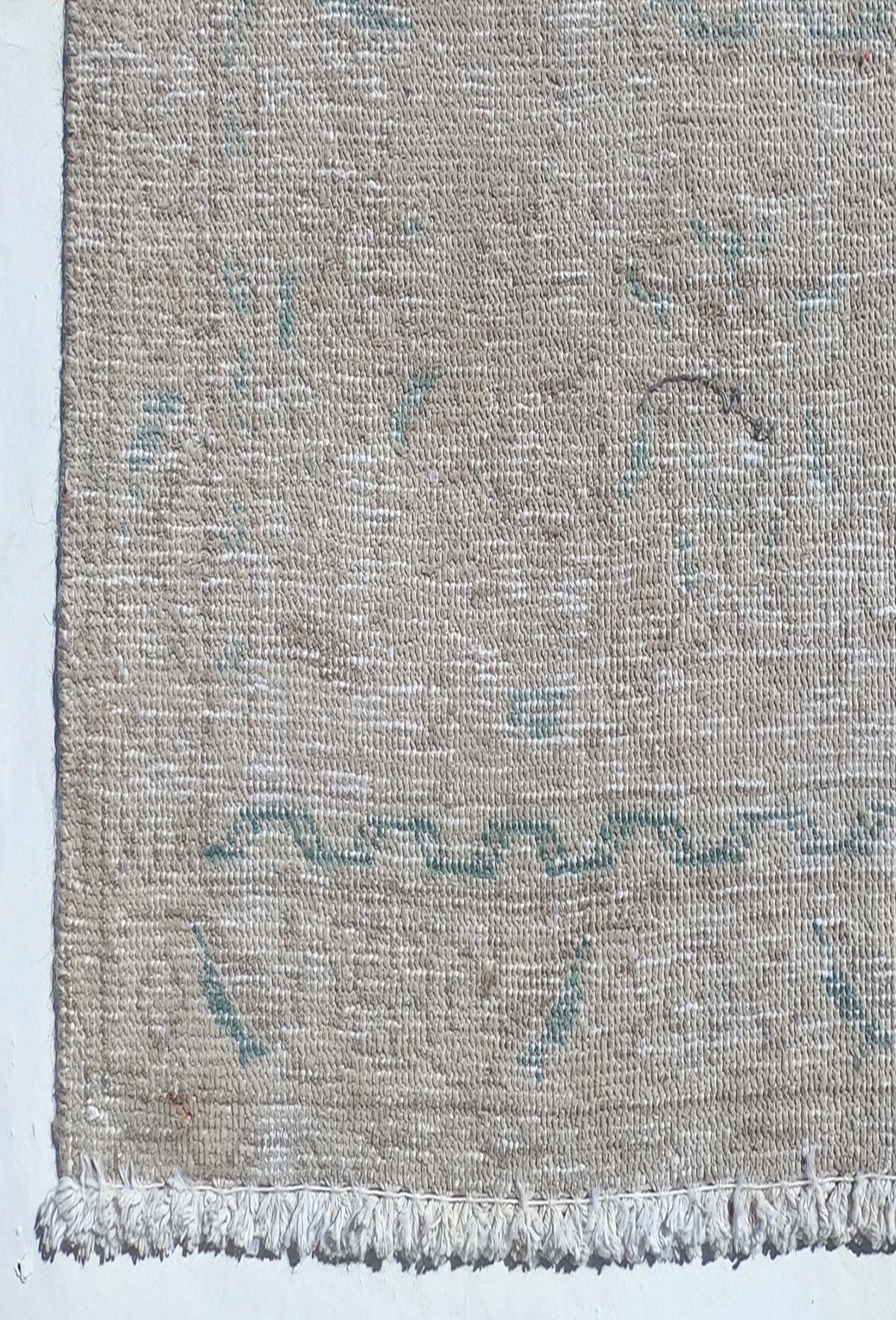 Textura de lana natural en alfombra persa vintage hecha a mano
