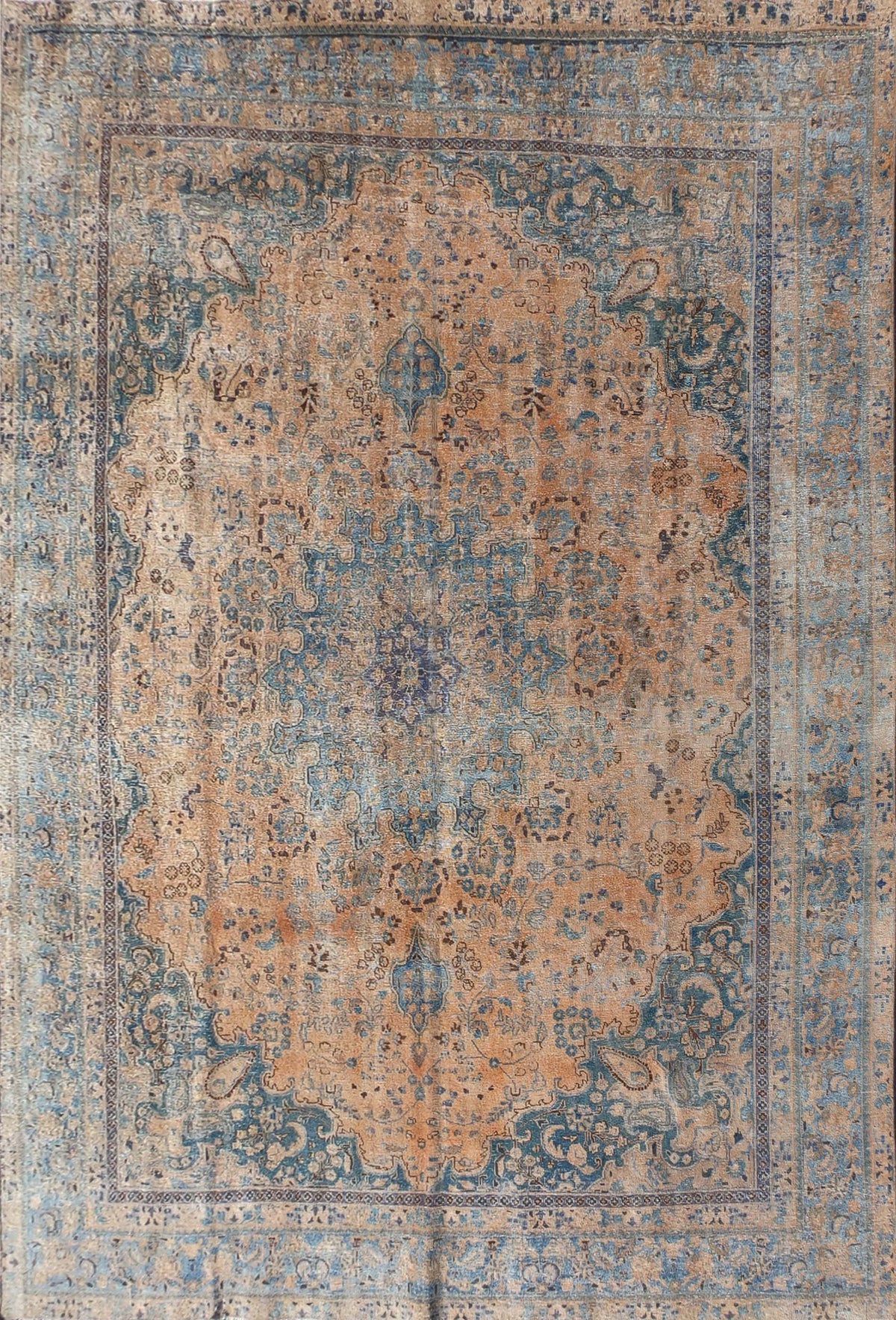 Alfombra persa vintage de lana hecha a mano, estilo envejecido - Consorcio Persa