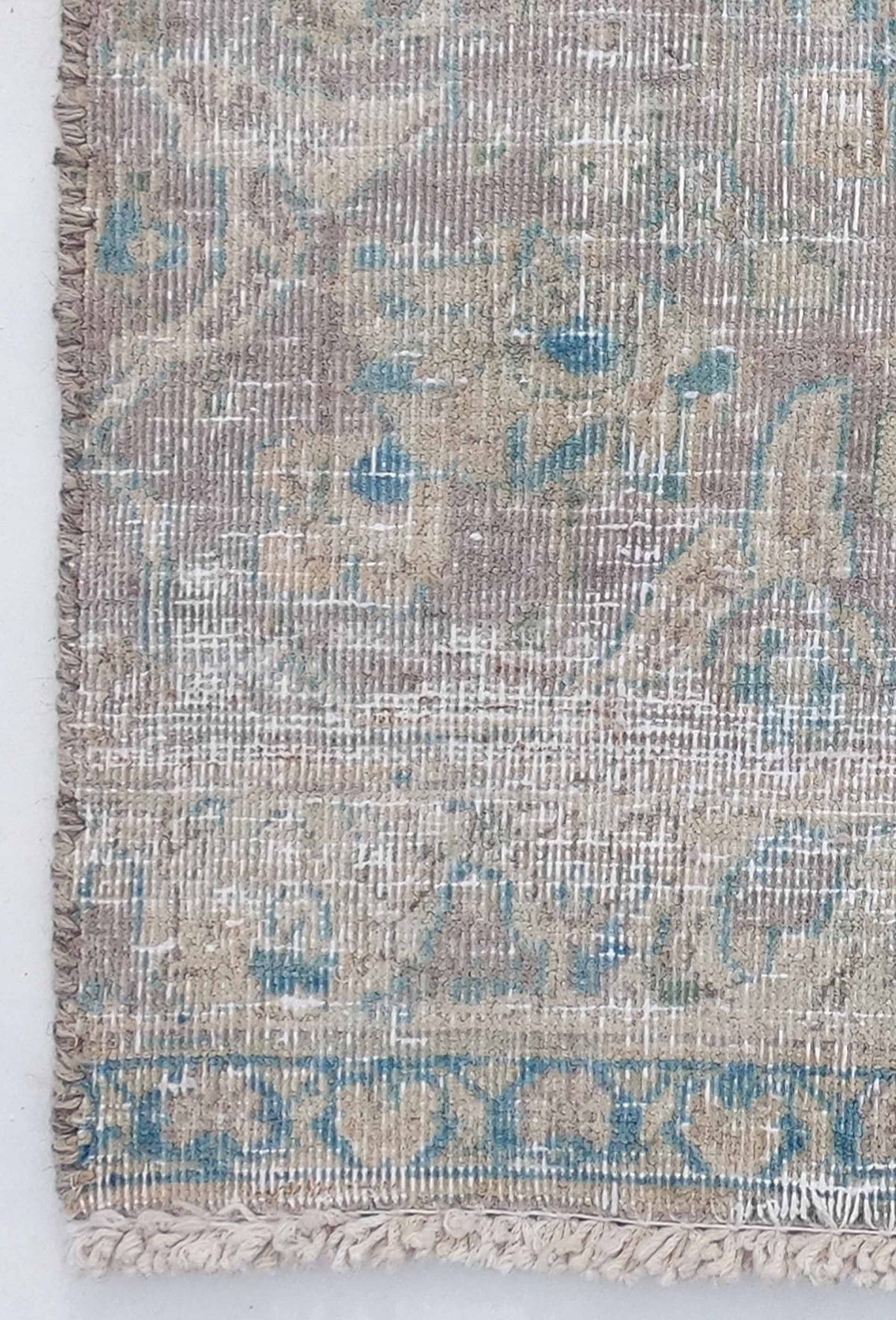 Textura de lana natural en alfombra persa vintage importada