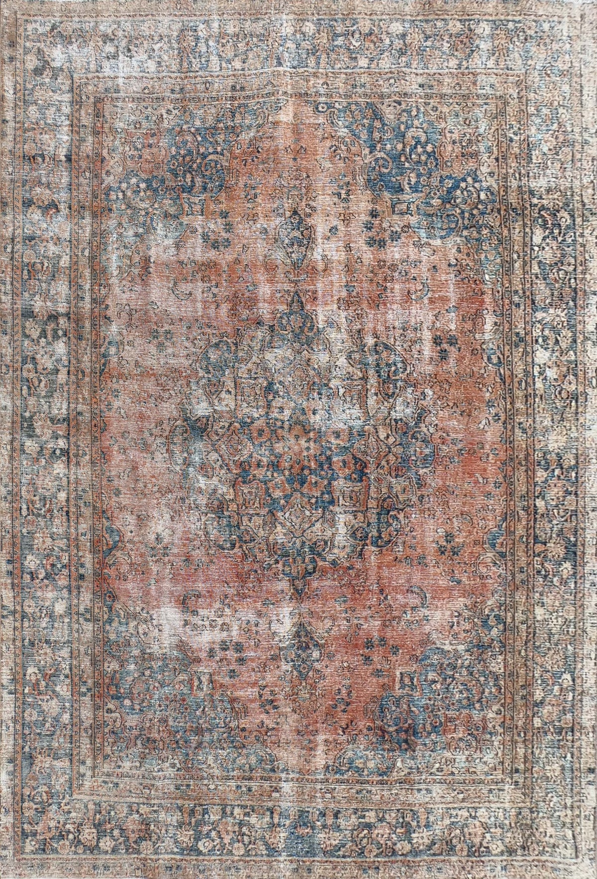 Alfombra persa vintage de lana, estilo envejecido y teñido - Consorcio Persa