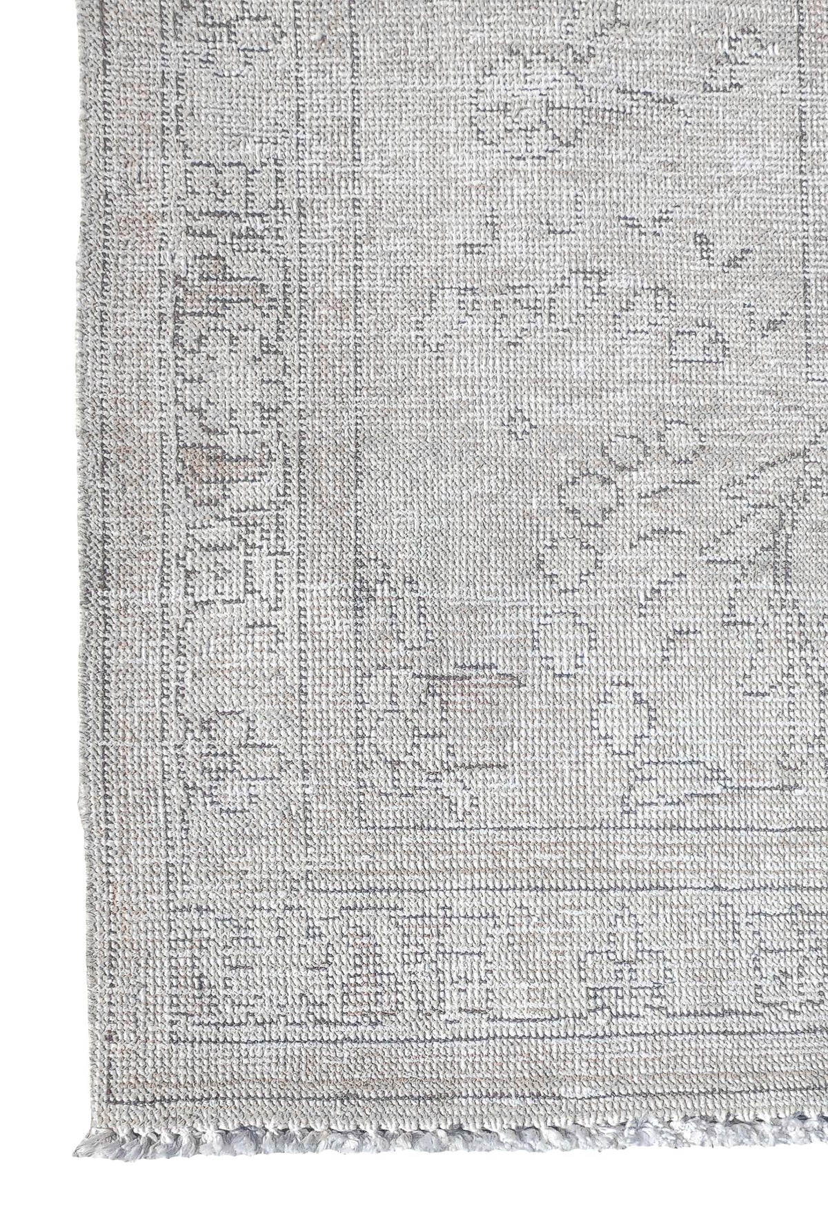 Detalle del diseño de alfombra persa vintage de lana