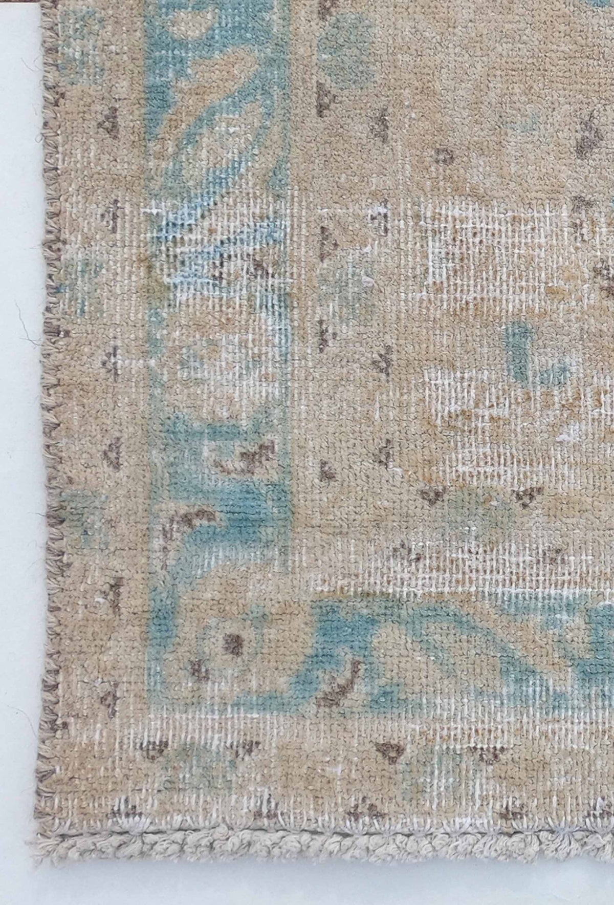 Textura natural de la lana en alfombra persa vintage turca