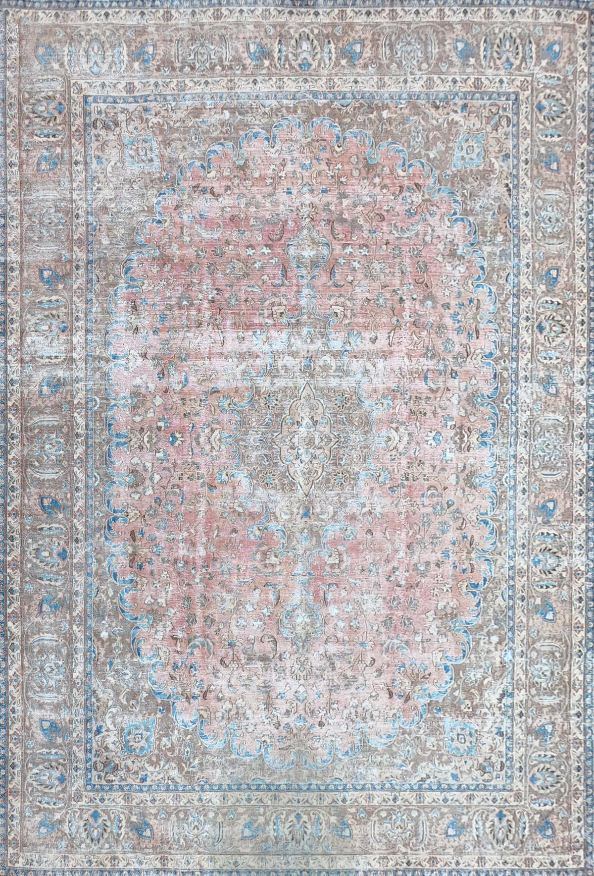 Alfombra persa vintage de lana hecha a mano, estilo envejecido - Consorcio Persa
