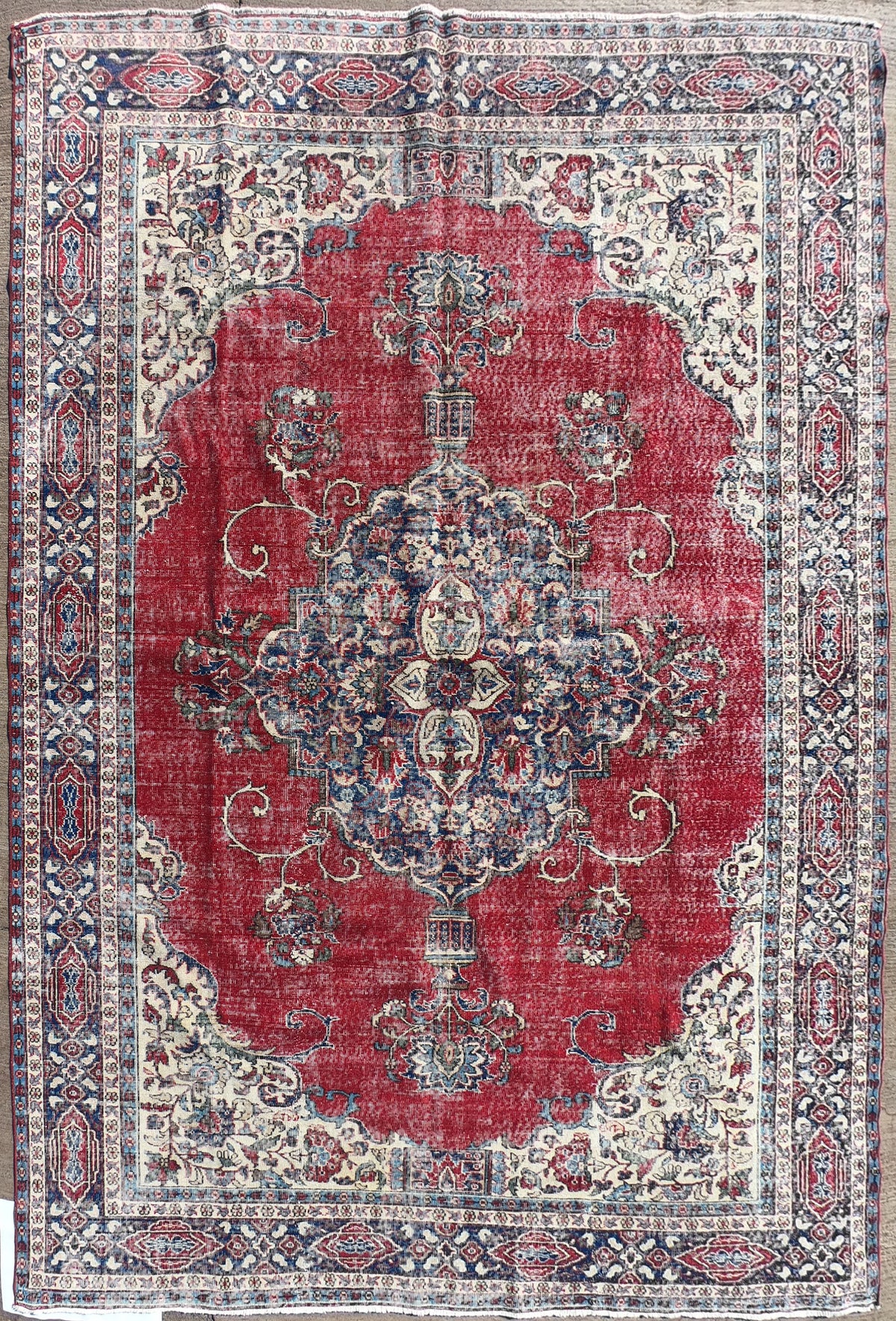 Alfombra persa vintage de lana, estilo envejecido y teñido - Consorcio Persa