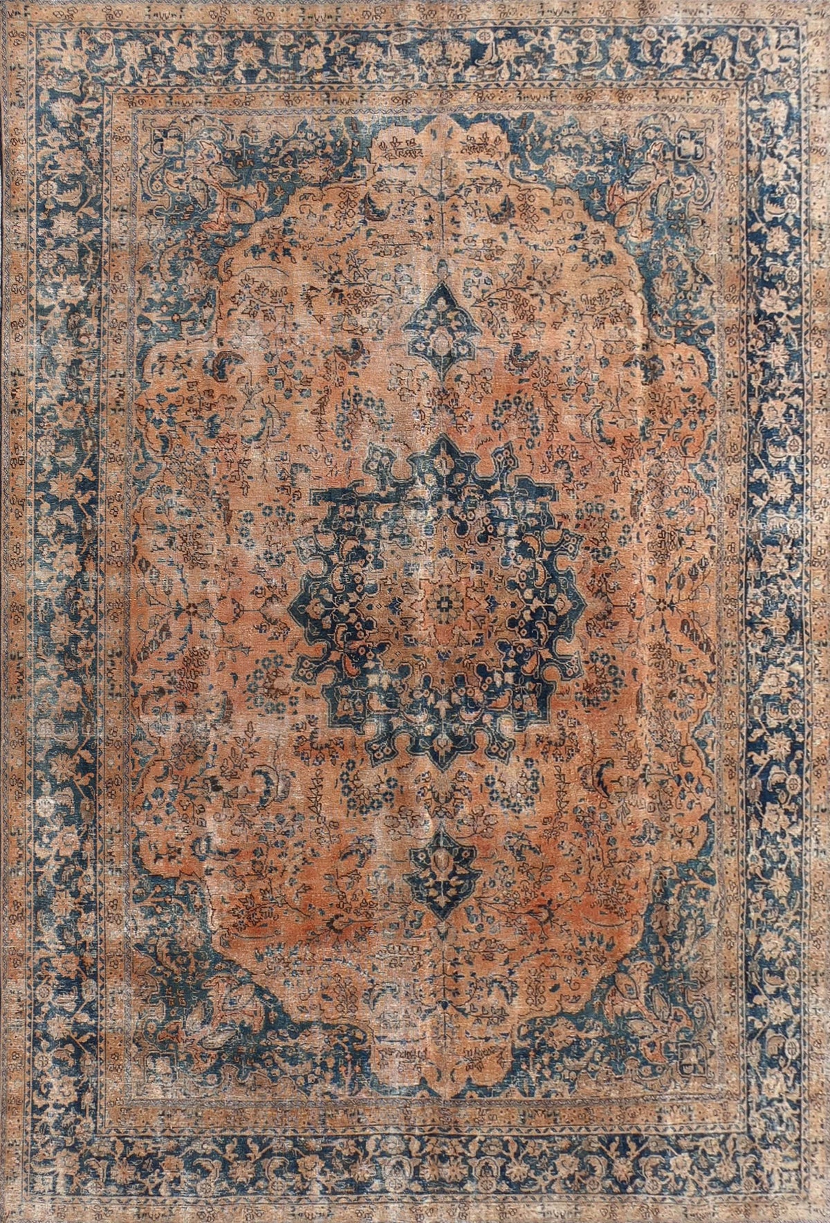 Alfombra persa vintage de lana, estilo envejecido, ideal para living - Consorcio Persa