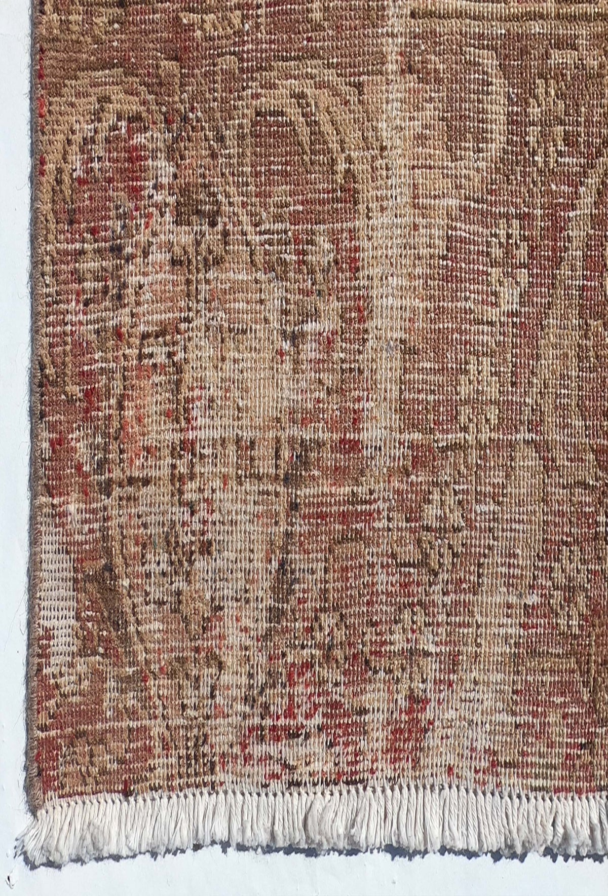 Textura de lana natural en alfombra persa vintage turca