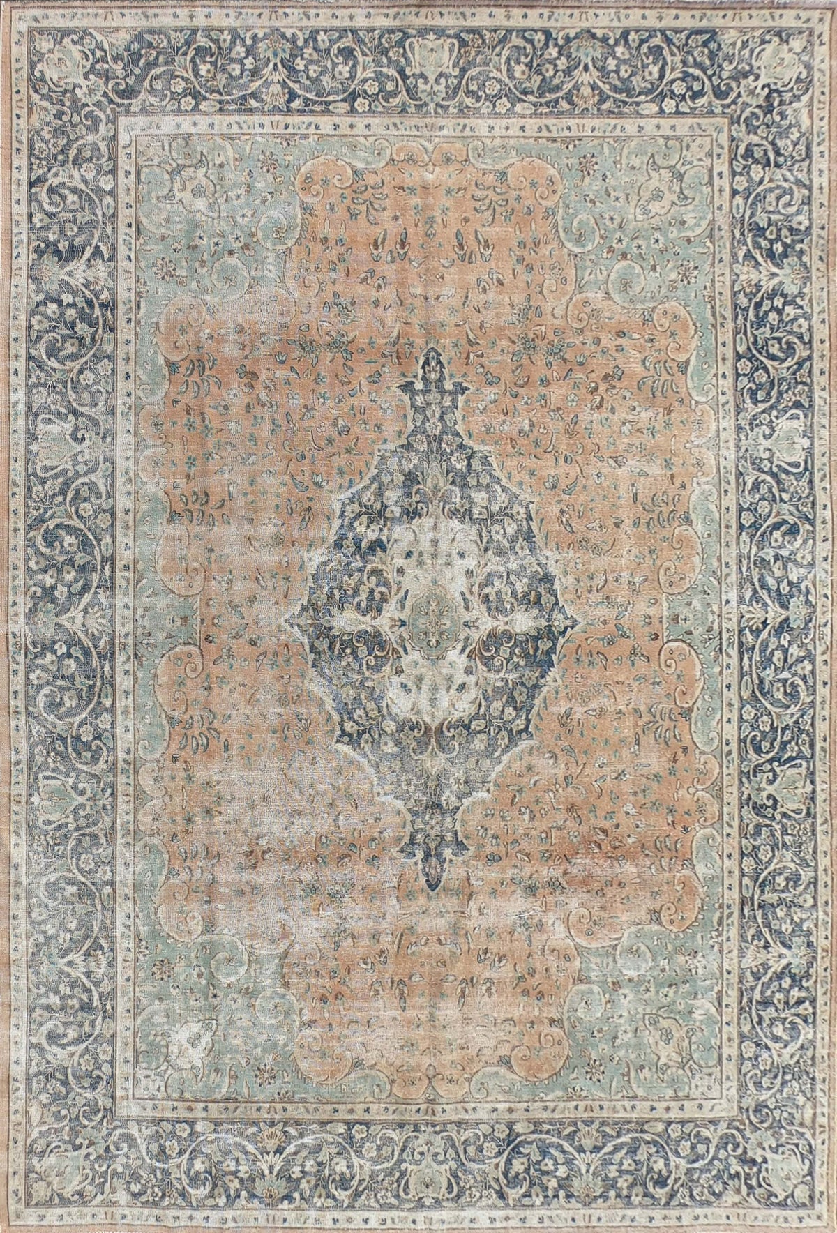 Alfombra persa vintage de lana hecha a mano, estilo envejecido - Consorcio Persa