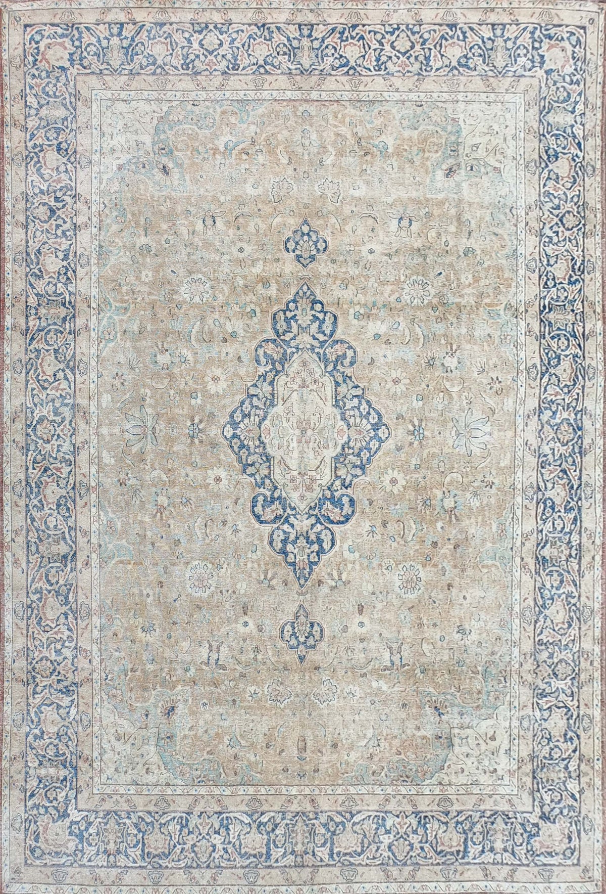 Alfombra persa de lana vintage, hecha a mano, estilo envejecido - Consorcio Persa