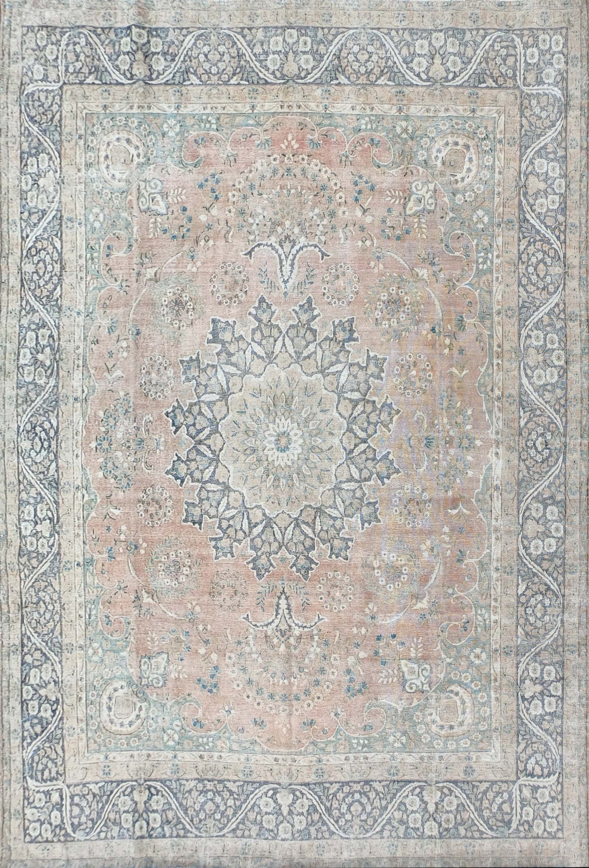 Alfombra persa vintage de lana hecha a mano, estilo envejecido - Consorcio Persa