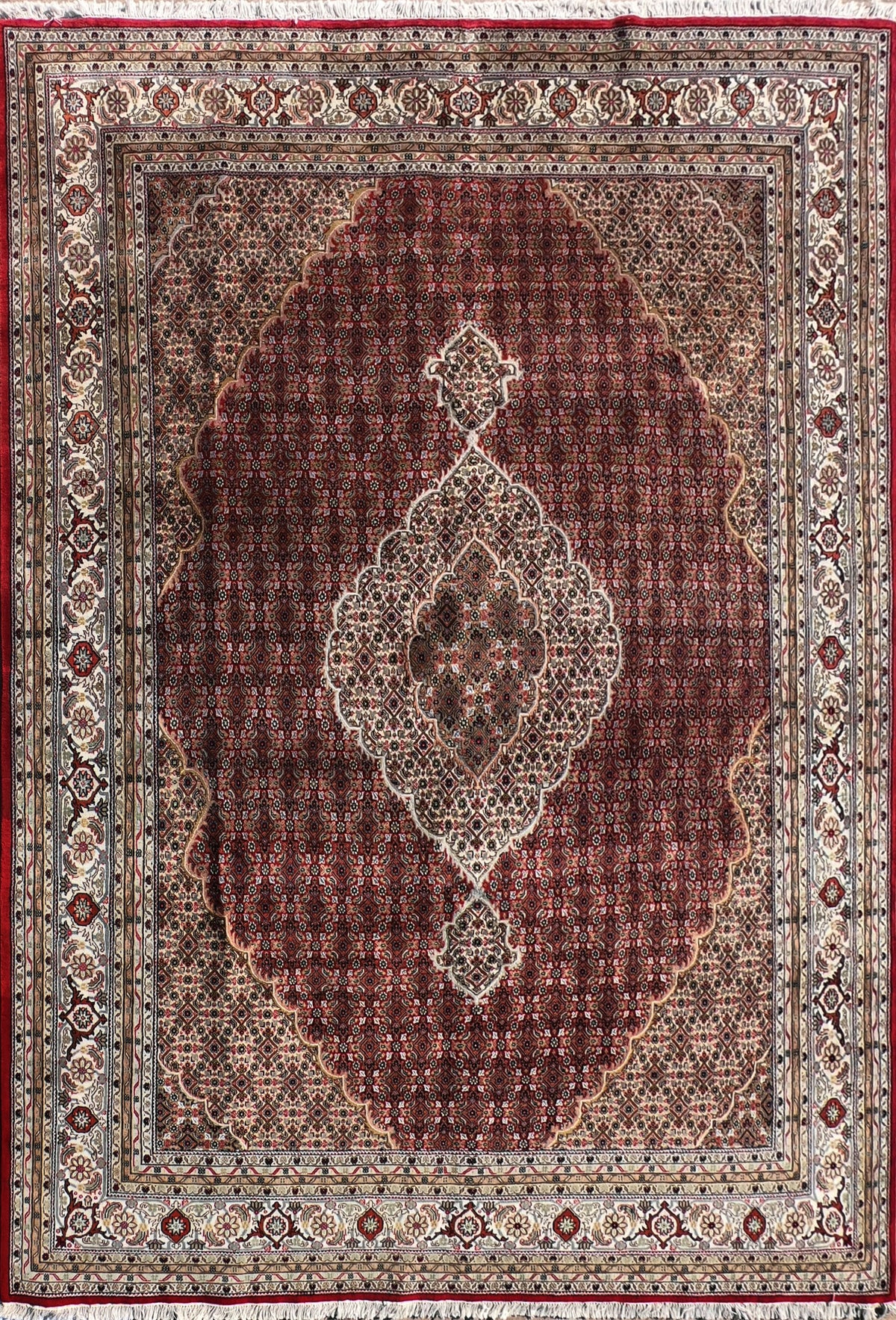 Alfombra persa Tabriz de lana y seda hecha a mano, diseño clásico - Consorcio Persa
